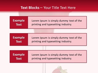 A Red Drink With Strawberries On The Rim PowerPoint Template