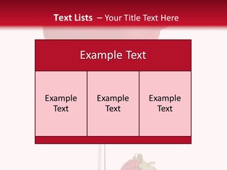 A Red Drink With Strawberries On The Rim PowerPoint Template