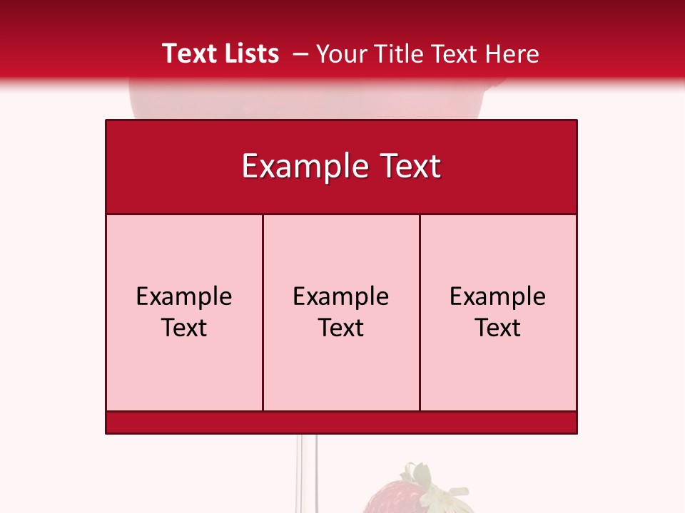 A Red Drink With Strawberries On The Rim PowerPoint Template