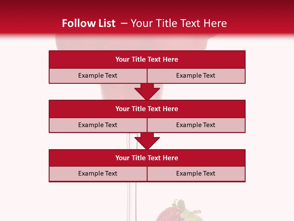 A Red Drink With Strawberries On The Rim PowerPoint Template