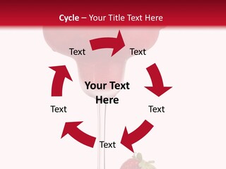 A Red Drink With Strawberries On The Rim PowerPoint Template