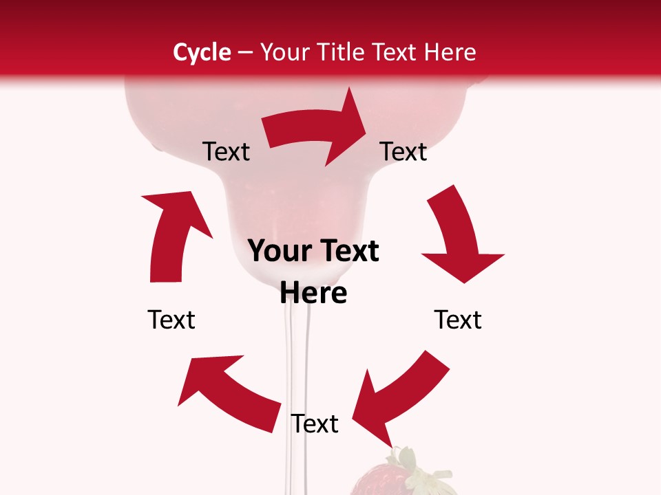 A Red Drink With Strawberries On The Rim PowerPoint Template