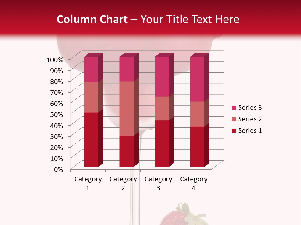 A Red Drink With Strawberries On The Rim PowerPoint Template