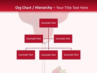 A Red Drink With Strawberries On The Rim PowerPoint Template