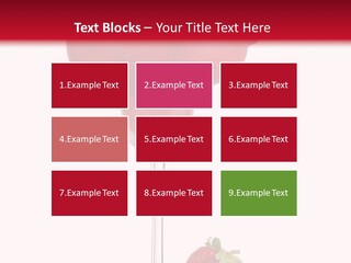 A Red Drink With Strawberries On The Rim PowerPoint Template