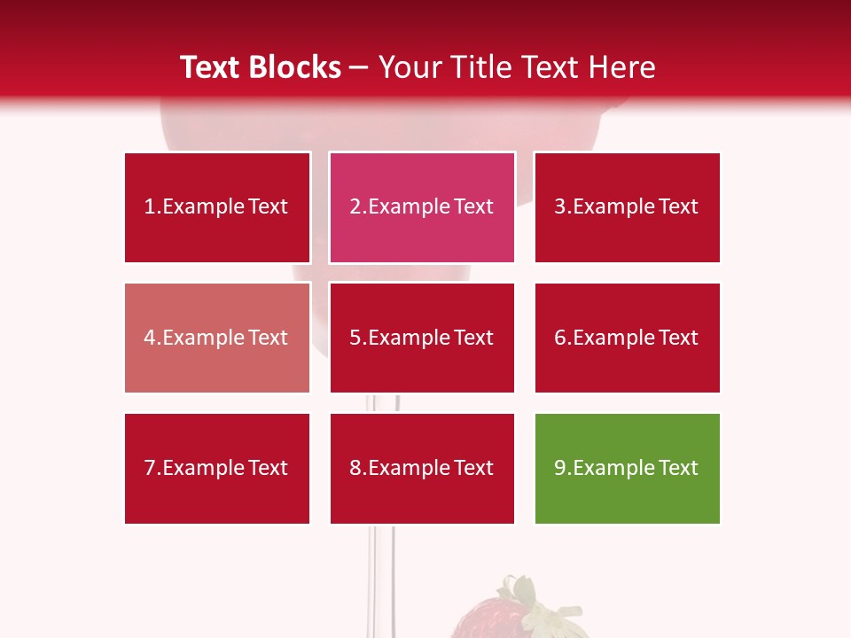 A Red Drink With Strawberries On The Rim PowerPoint Template