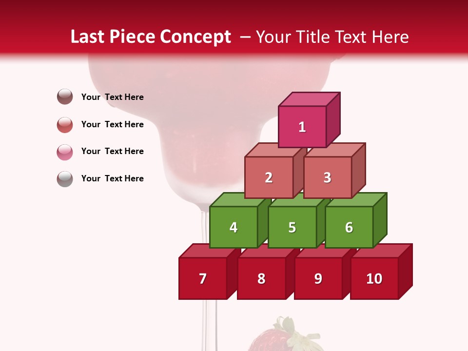 A Red Drink With Strawberries On The Rim PowerPoint Template