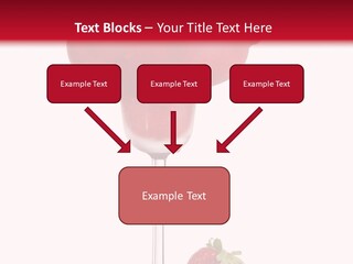 A Red Drink With Strawberries On The Rim PowerPoint Template