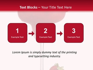 A Red Drink With Strawberries On The Rim PowerPoint Template