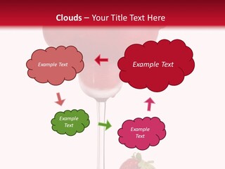 A Red Drink With Strawberries On The Rim PowerPoint Template