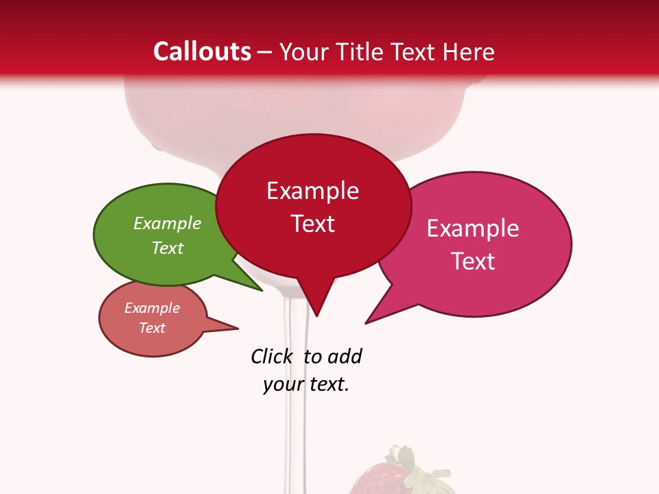 A Red Drink With Strawberries On The Rim PowerPoint Template