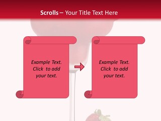 A Red Drink With Strawberries On The Rim PowerPoint Template