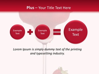 A Red Drink With Strawberries On The Rim PowerPoint Template