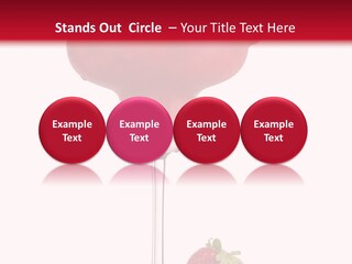 A Red Drink With Strawberries On The Rim PowerPoint Template