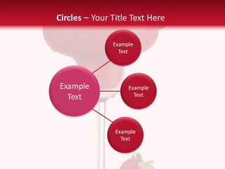 A Red Drink With Strawberries On The Rim PowerPoint Template