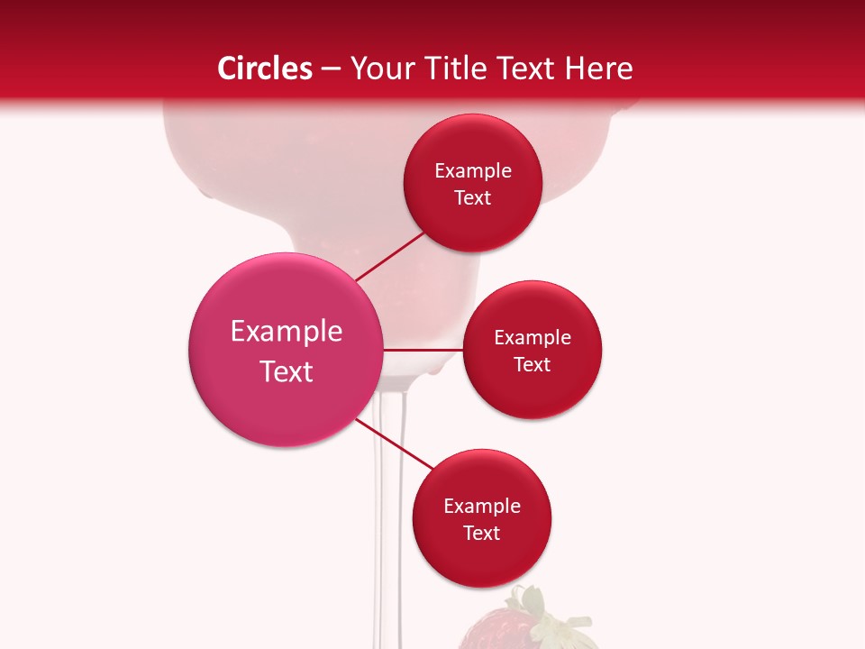 A Red Drink With Strawberries On The Rim PowerPoint Template
