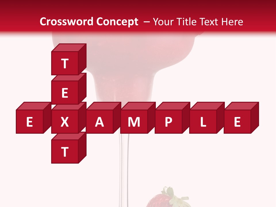 A Red Drink With Strawberries On The Rim PowerPoint Template