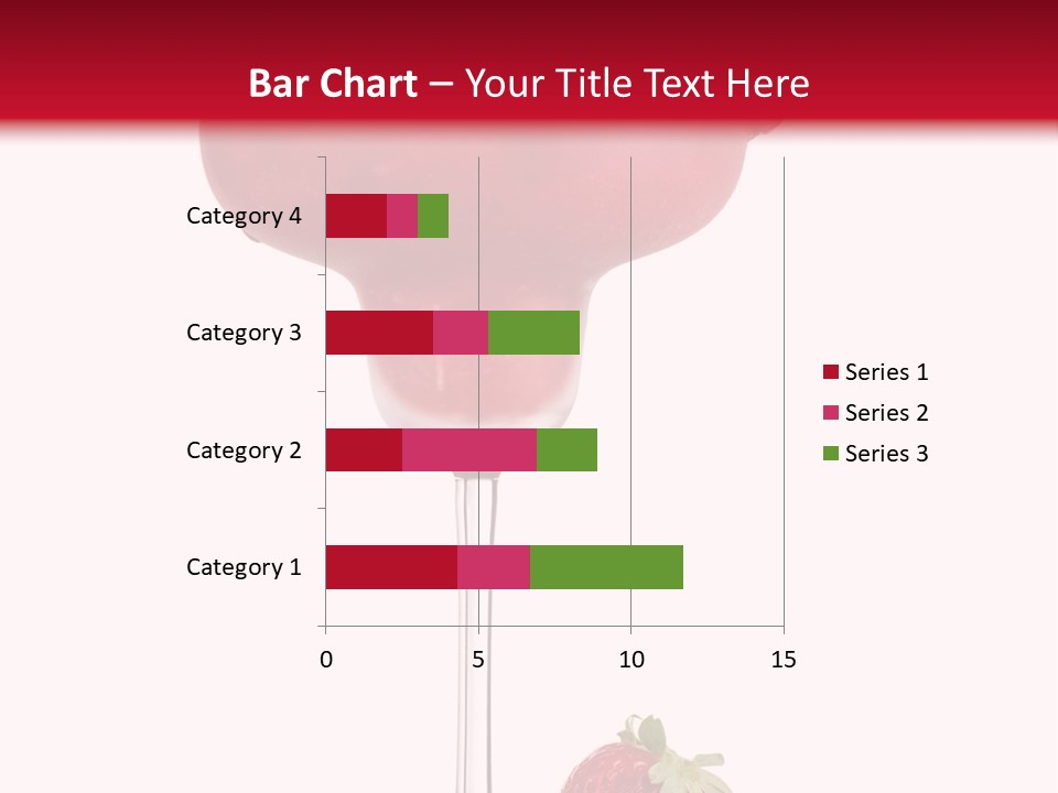 A Red Drink With Strawberries On The Rim PowerPoint Template
