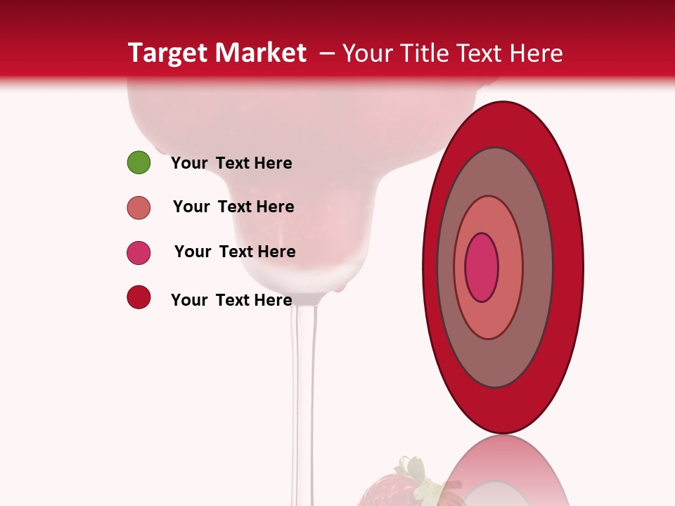 A Red Drink With Strawberries On The Rim PowerPoint Template