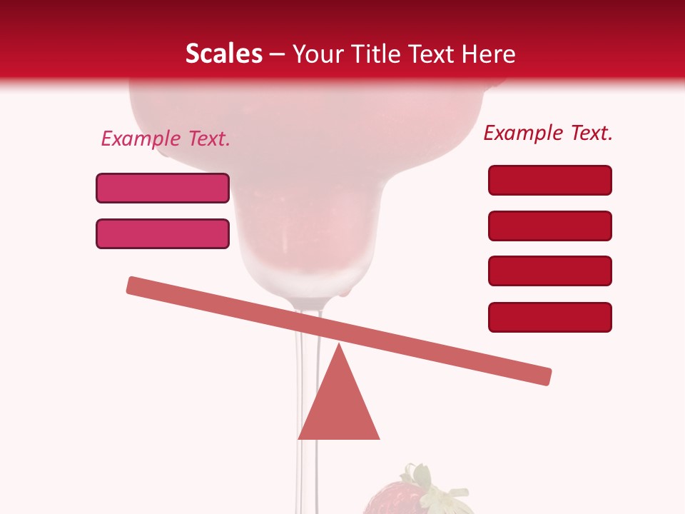 A Red Drink With Strawberries On The Rim PowerPoint Template