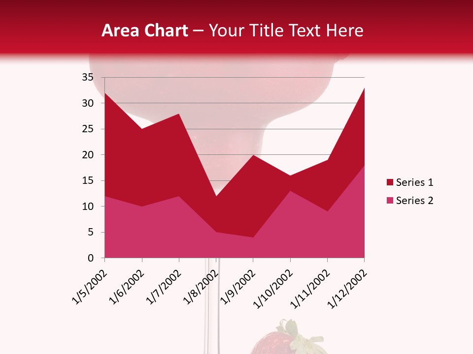 A Red Drink With Strawberries On The Rim PowerPoint Template