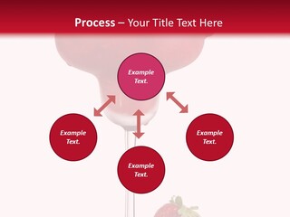 A Red Drink With Strawberries On The Rim PowerPoint Template