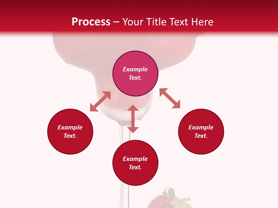 A Red Drink With Strawberries On The Rim PowerPoint Template