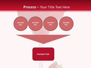 A Red Drink With Strawberries On The Rim PowerPoint Template