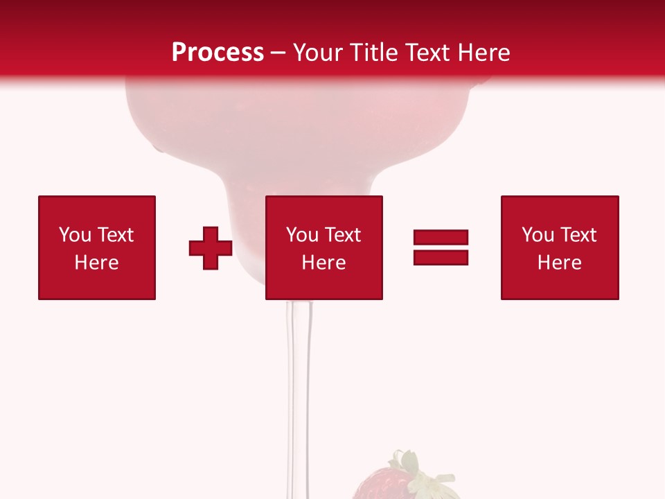 A Red Drink With Strawberries On The Rim PowerPoint Template