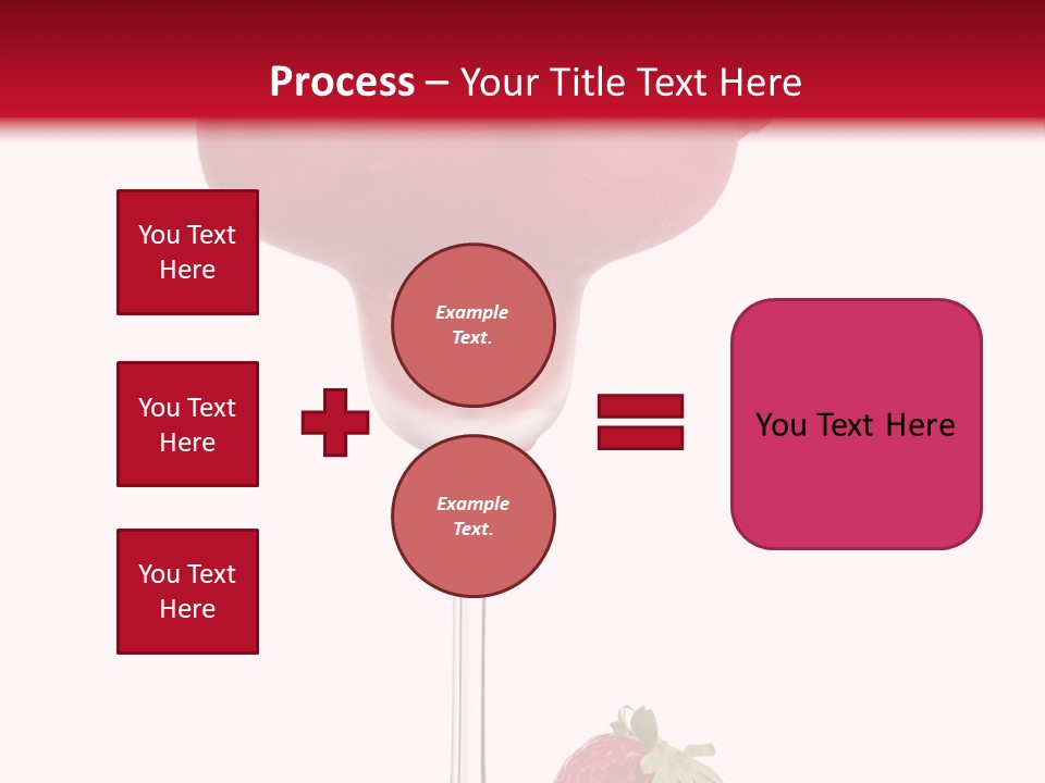 A Red Drink With Strawberries On The Rim PowerPoint Template
