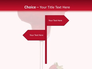 A Red Drink With Strawberries On The Rim PowerPoint Template