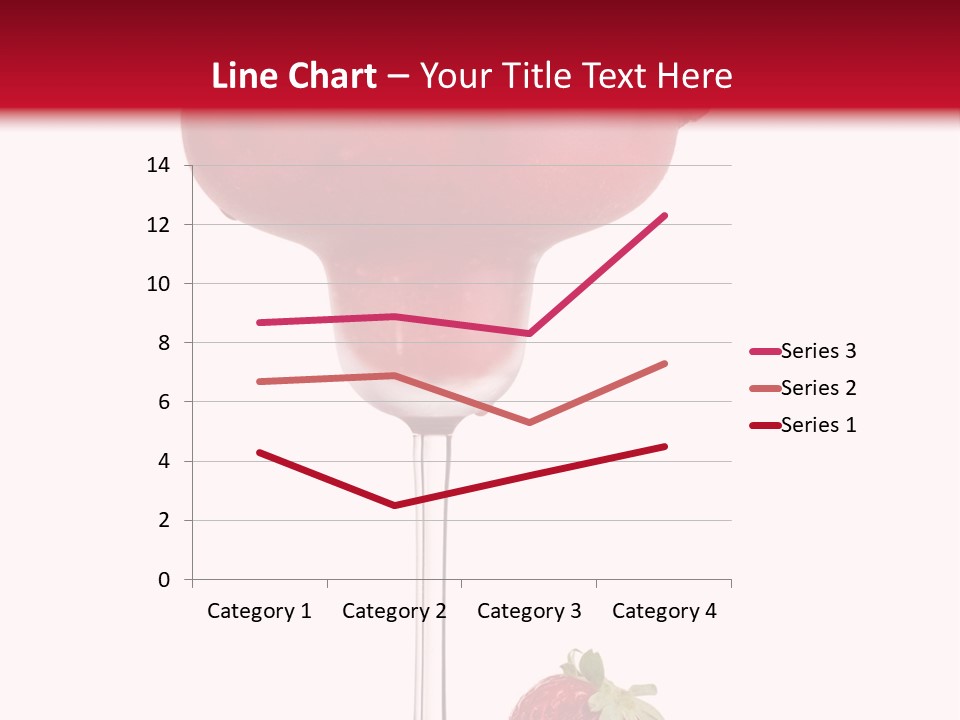 A Red Drink With Strawberries On The Rim PowerPoint Template