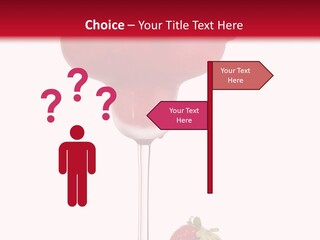 A Red Drink With Strawberries On The Rim PowerPoint Template