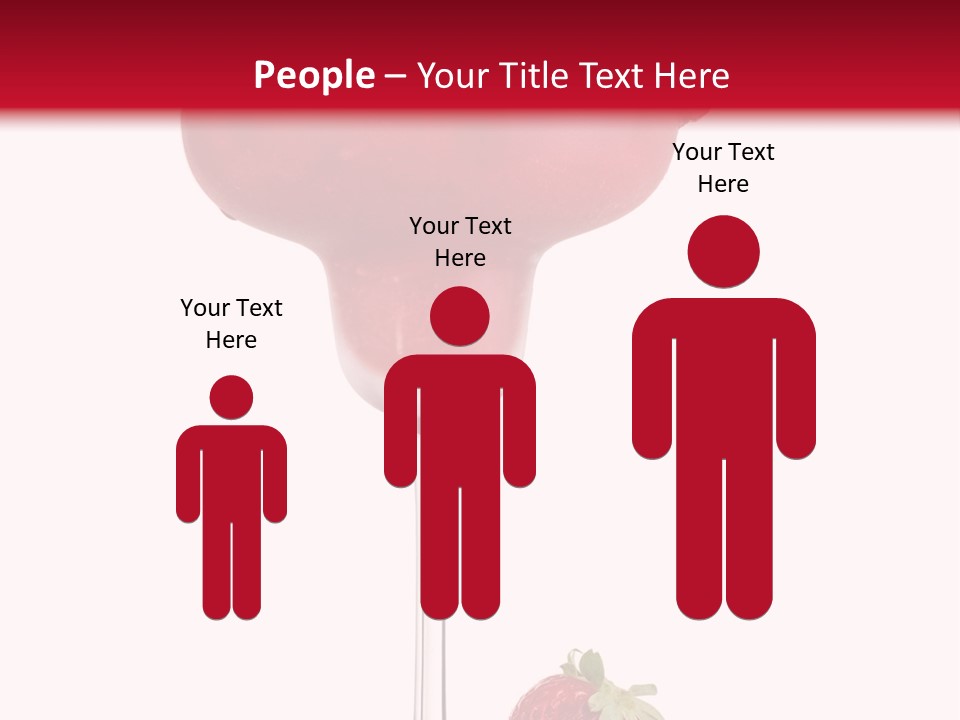 A Red Drink With Strawberries On The Rim PowerPoint Template