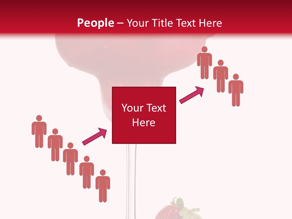 A Red Drink With Strawberries On The Rim PowerPoint Template