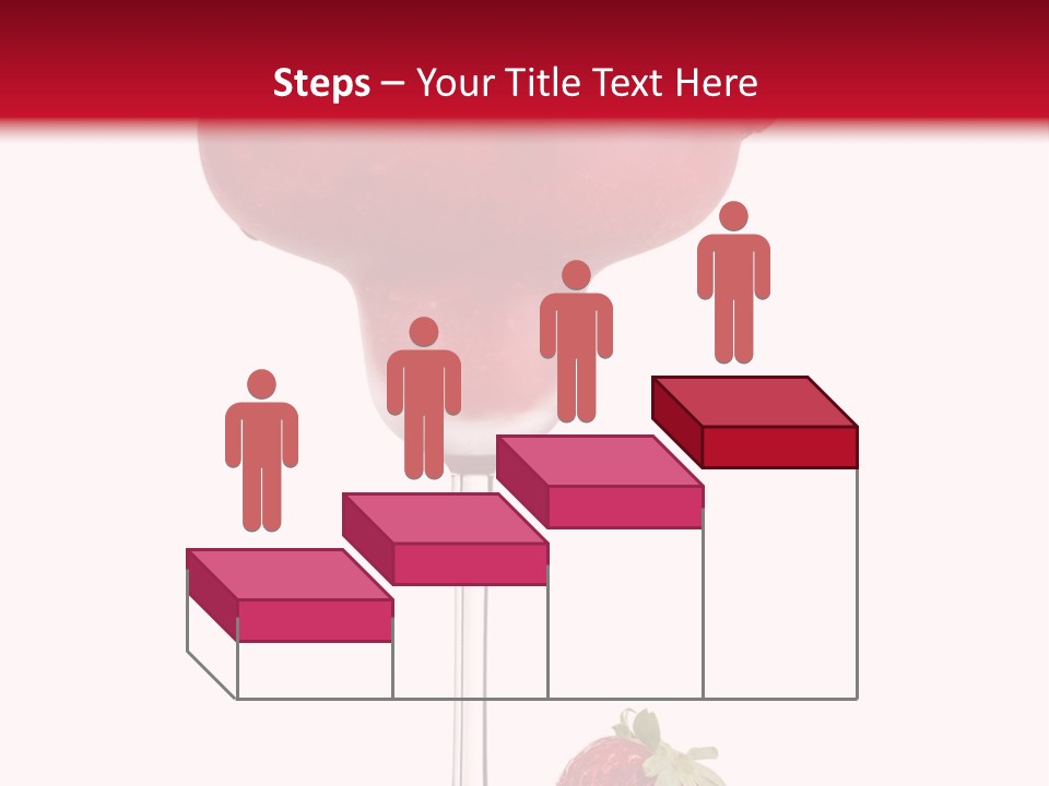 A Red Drink With Strawberries On The Rim PowerPoint Template