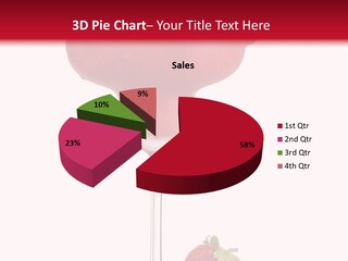 A Red Drink With Strawberries On The Rim PowerPoint Template