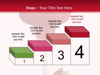 A Red Drink With Strawberries On The Rim PowerPoint Template