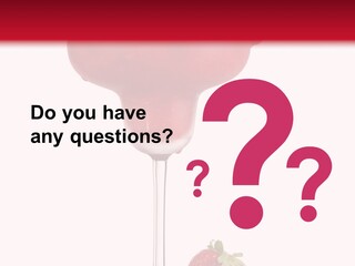 A Red Drink With Strawberries On The Rim PowerPoint Template