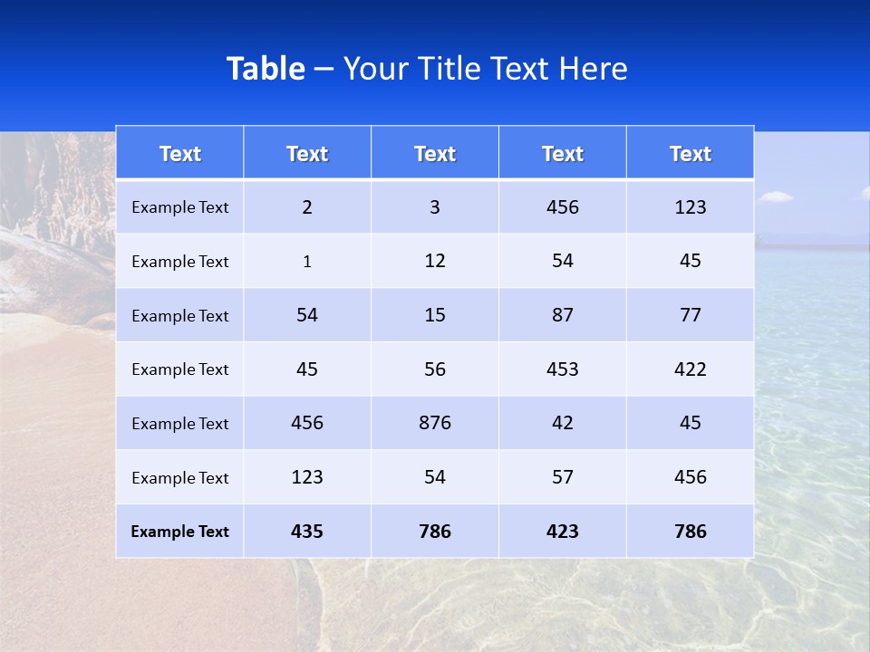 A Beach With A Boat In The Water PowerPoint Template