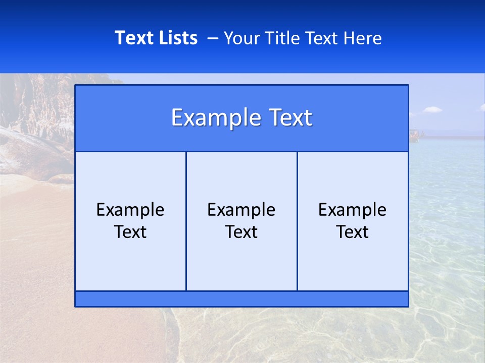 A Beach With A Boat In The Water PowerPoint Template