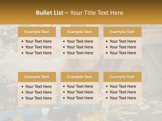 A Dump Truck Dumping Garbage Into A Pile PowerPoint Template