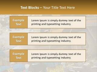A Dump Truck Dumping Garbage Into A Pile PowerPoint Template