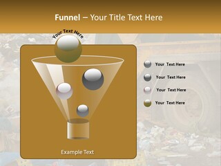 A Dump Truck Dumping Garbage Into A Pile PowerPoint Template