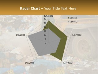 A Dump Truck Dumping Garbage Into A Pile PowerPoint Template