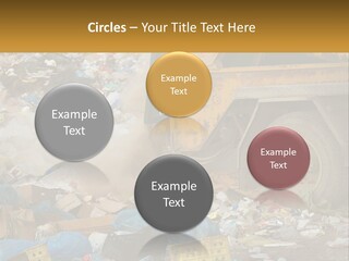 A Dump Truck Dumping Garbage Into A Pile PowerPoint Template