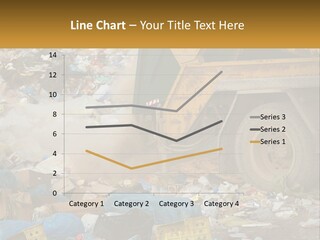 A Dump Truck Dumping Garbage Into A Pile PowerPoint Template