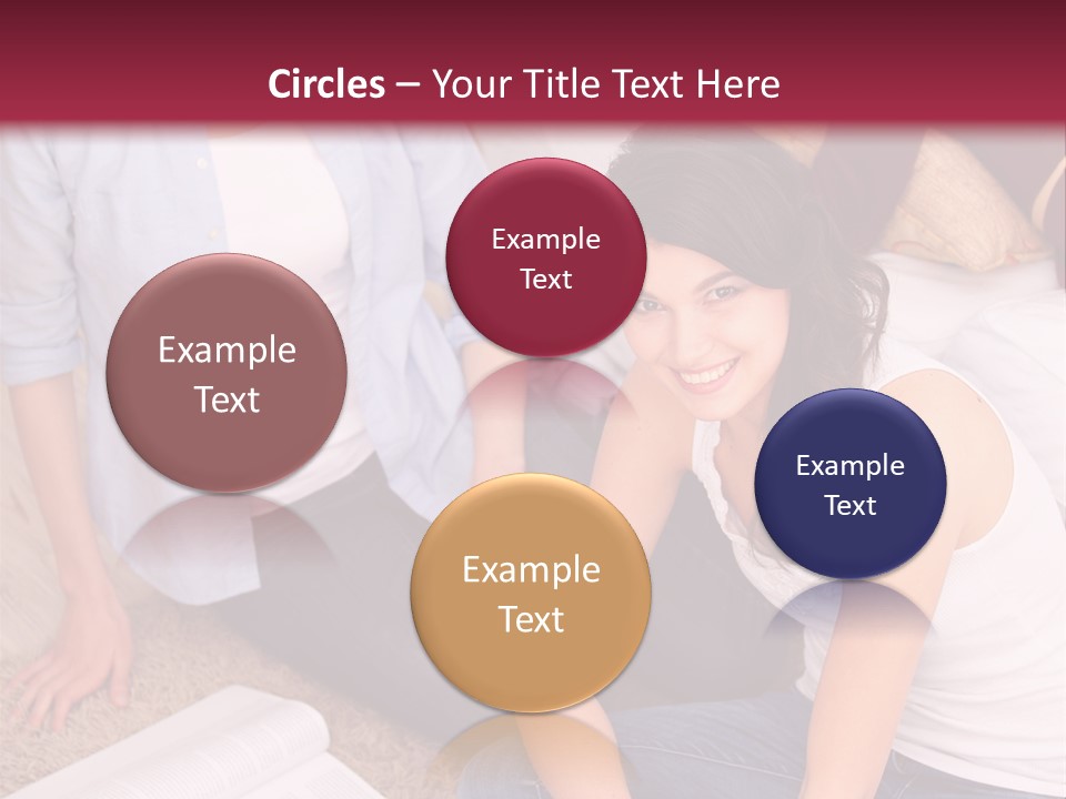 A Group Of Women Sitting On The Floor With Laptops PowerPoint Template