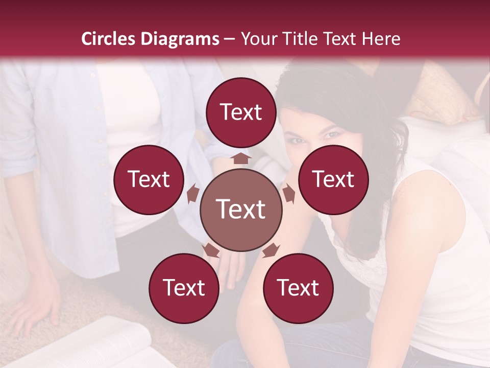 A Group Of Women Sitting On The Floor With Laptops PowerPoint Template