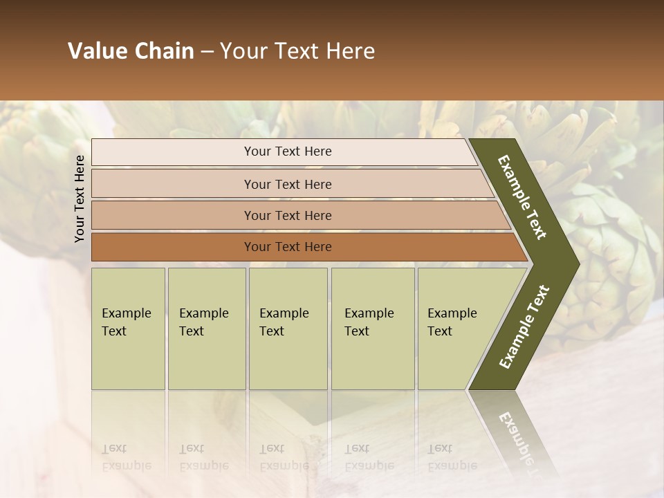 A Bunch Of Green Artichokes In A Wooden Box PowerPoint Template